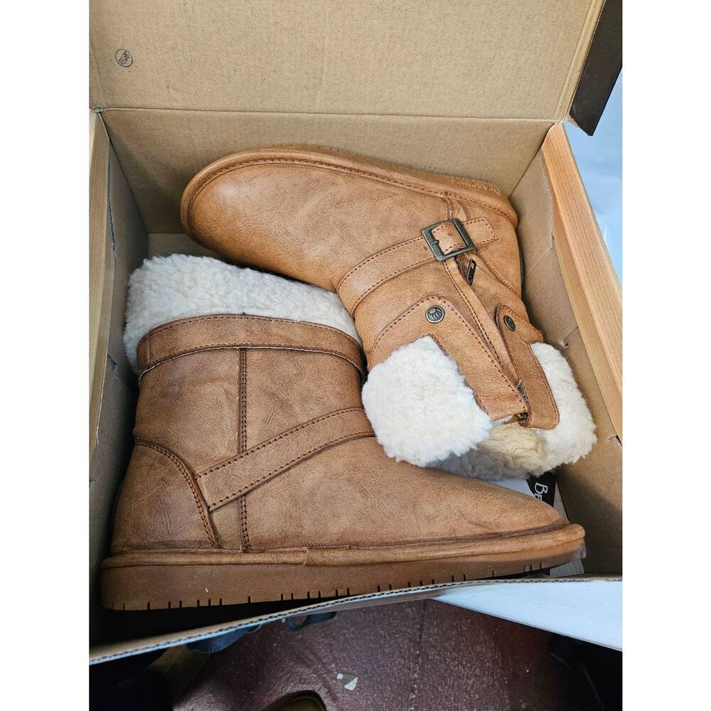 BearPaw Madison Tan Snow Boots Womens Size 8 NEW IN BOX - Picture 7 of 8